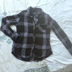 Rails Black Plaid Button Down